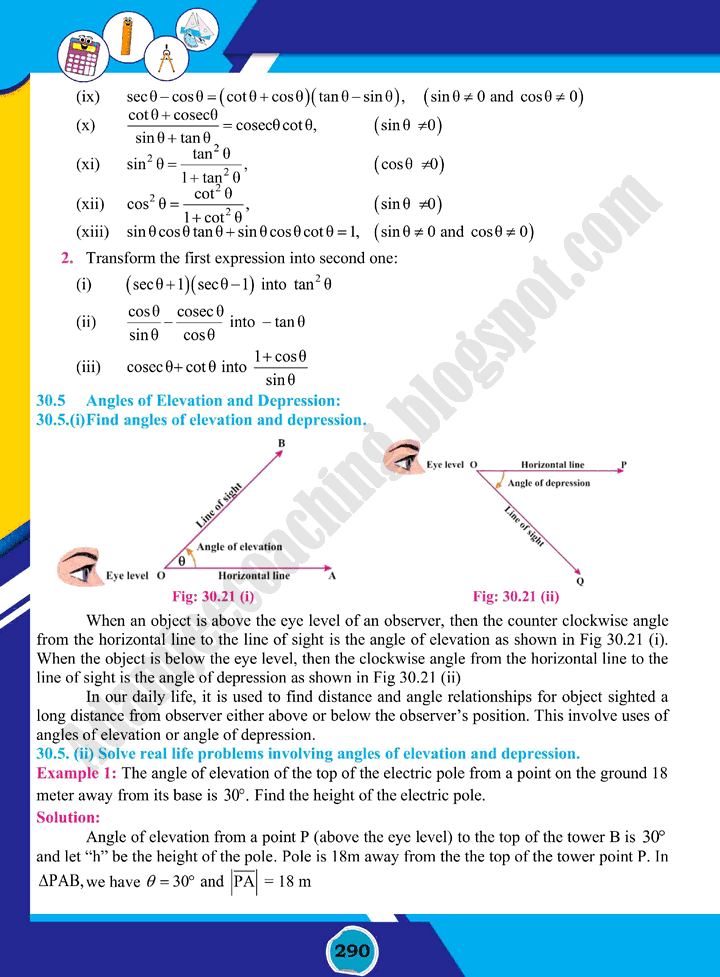 introduction-to-trigonometry-mathematics-class-10th-text-book