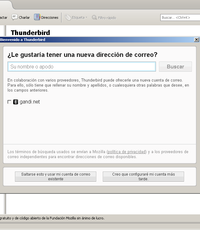 Configuración del cliente de correo Thunderbird Mozilla - Solo Nuevas