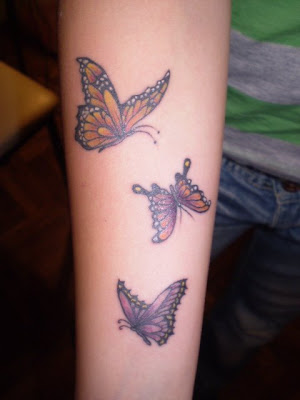 Tattoo. Tatuaje Calavera de Mariposa Tatuajes de mariposas