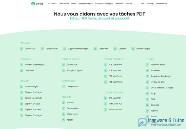 Sejda PDF : une suite gratuite d'outils PDF en ligne