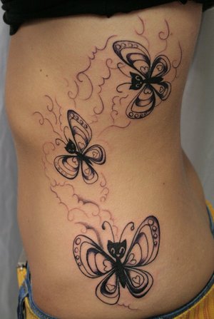 Sexy Women Tattoos With Side Body Tattoo Ideas Especially Butterfly Tattoo 