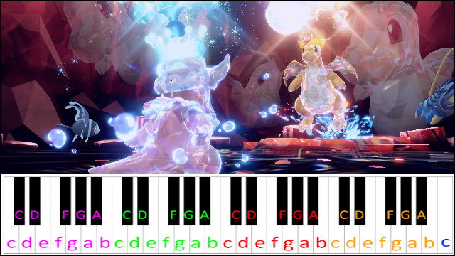 Battle! (Tera Raid) - Pokemon Scarlet & Violet Piano / Keyboard Easy Letter Notes for Beginners