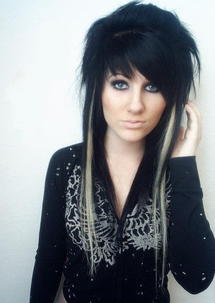 cool long haircuts for girls. brown emo hairstyles