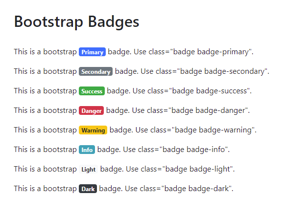 Bootstrap Badge