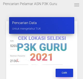 Cek Pencarian Pelamar ASN P3K Guru 2021