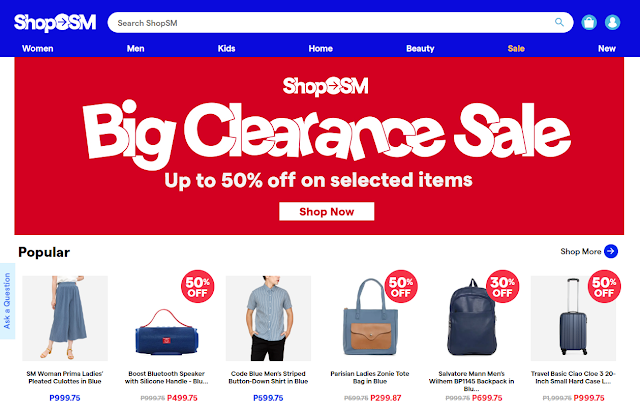 big clearance sale at ShopSM