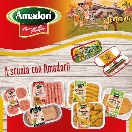 omaggio amadori: astuccio per la scuola i Flingstone Logo omaggio amadori: astuccio per la scuola i Flingstone