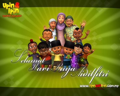 Upin  Ipin on Aku Vs Kehidupan  Wallpaper Upin Dan Ipin  Koleksi Hari Raya