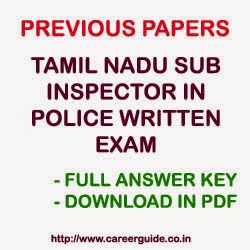 Download Tamil Nadu Sub Inspector SI Written Exam Solved Previous Years Question Papers