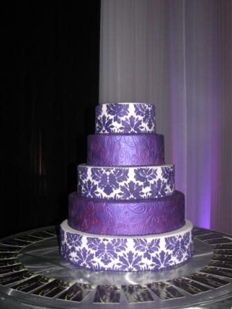 pictures of purple weddings cakes from boss cakes