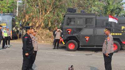 Satbrimob Polda Banten Lakukan Pengamanan Unjuk Rasa KKMP di Wilayah Hukum Polresta Serang Kota