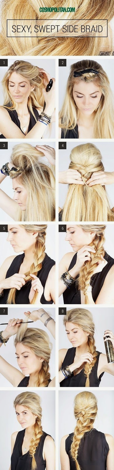 Gaya Rambut Sexy Swept Side Braid