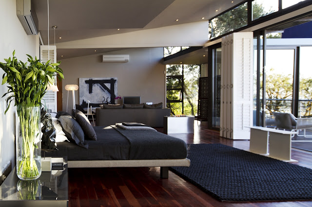 Modern bedroom on the upper floor