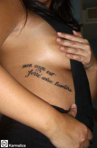 Feminine lettering tattoo