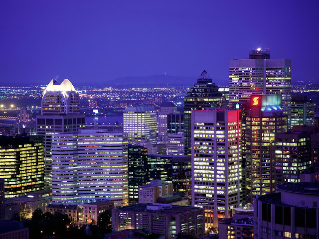 City Lights of Montreal, Quebec, Canada