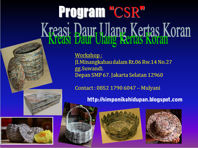 program csr (corporate social responsibility) kerajinan tangan kreasi kertas koran