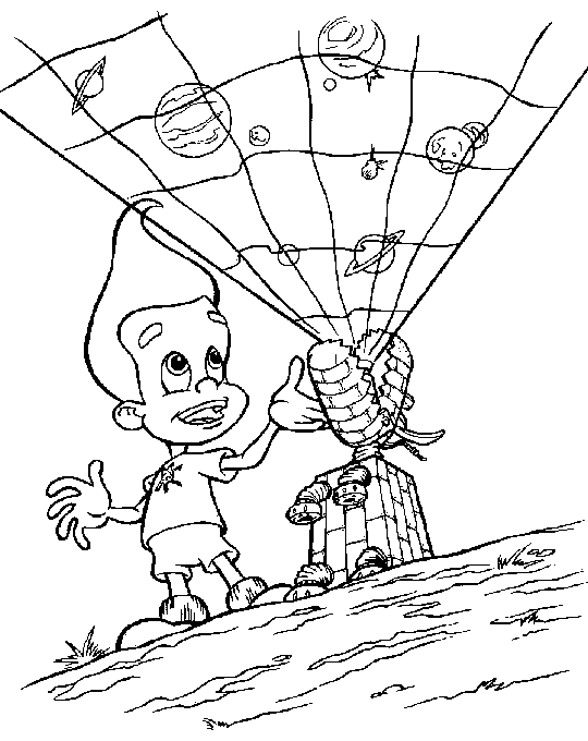 Jimmy Neutron Coloring Pages