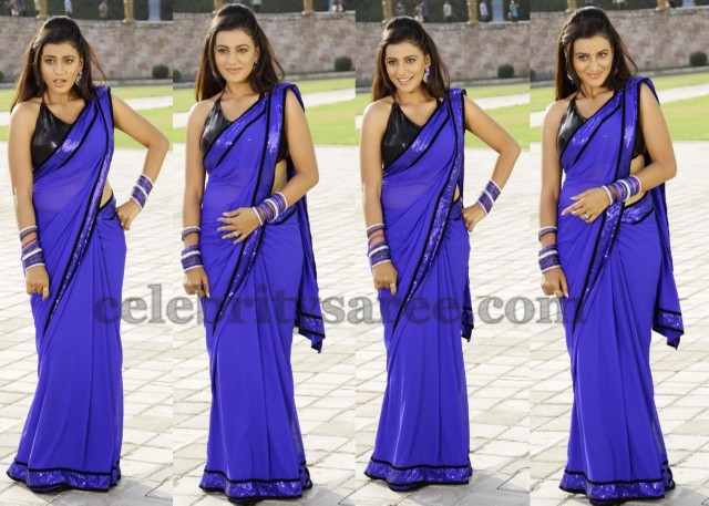 Juhi in Purple Saree