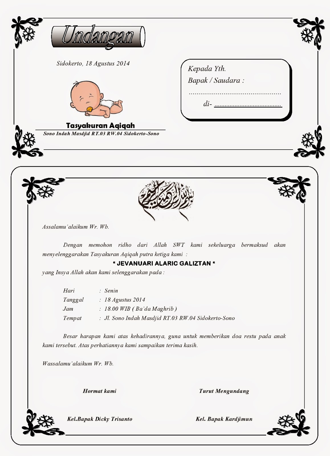  undangan  aqiqah yang bisa di edit wood scribd indo