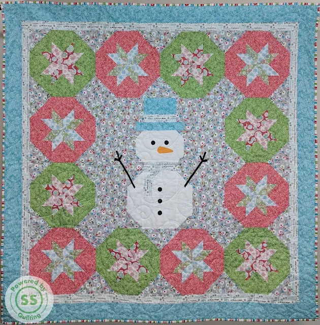 frosty wonderland snowman quilt