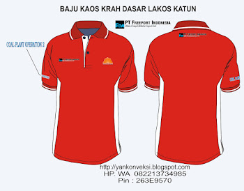 BAJU KAOS KRAH PESANAN PT FREFORT TIMIKA