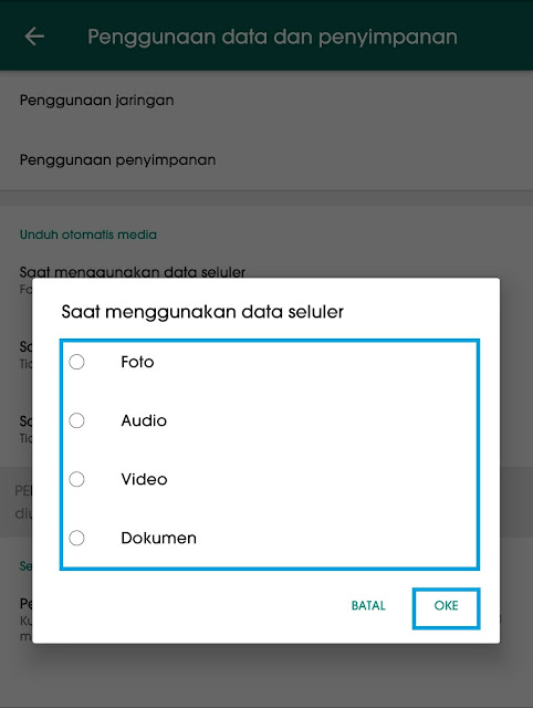 Cara mematikan Fitur Download Otomatis di WhatsApp Messenger