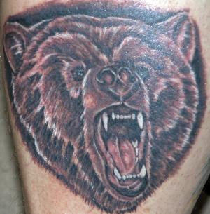 bear tattoo design modern