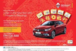 ANG-POWS, GOODIES WORTH OVER RM15,000 AND AN ULTIMATE AFTERSALES PACKAGE ON THE RENAULT FLUENCE FOR THIS CHINESE NEW YEAR