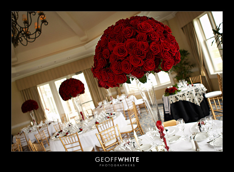 white and red rose wedding invitations