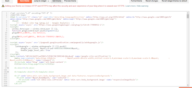 editing the html of blogger