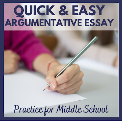 Middle School students need practice when writing Argumentative Essays but that doesn't mean they need to write entire essays over and over!