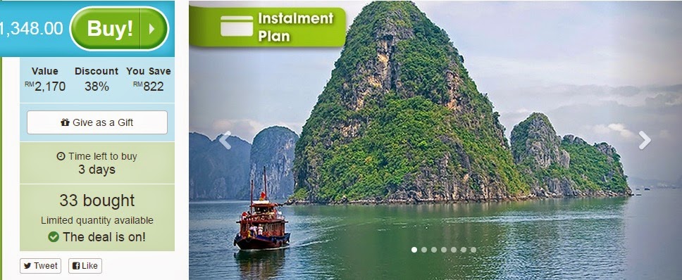 Hanoi Legacy Hotel, Hang Bac with Return Airfare offer, groupon Malaysia, discount