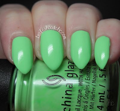 china glaze lite brites collection swatch lime after lime