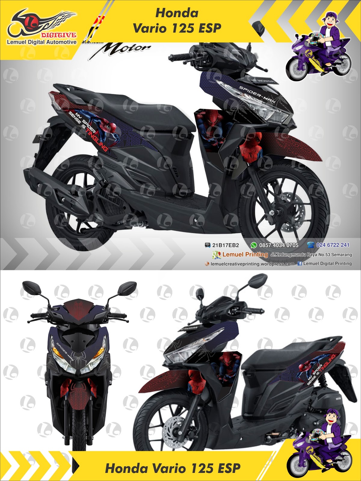 Modifikasi Striping Vario 150 Exclusive Lampak Modifikasi