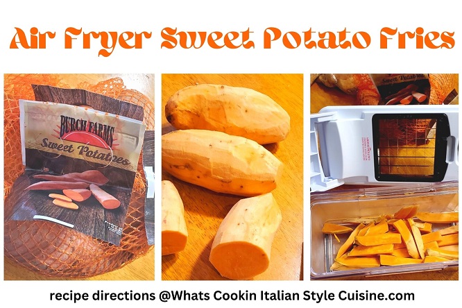 how to make sweet potato fries collage