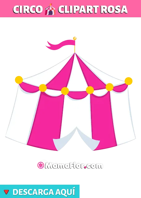Circo color rosa rosado
