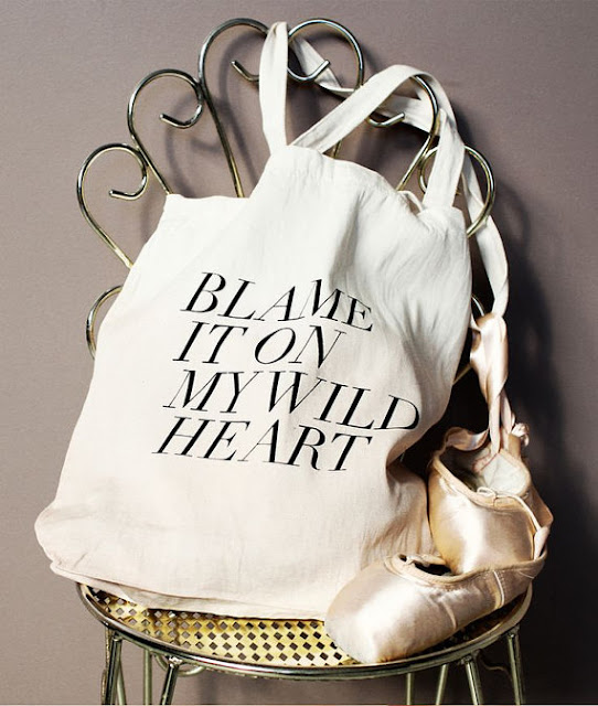 Blame It On My Wild Heart Tote Bag by Fieldguided