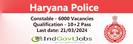 Haryana Police Constable Jobs 2024