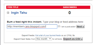 Cara Mudah Mendaftar Google Feedburner