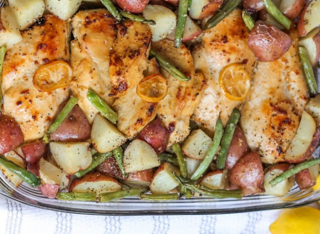 LEMON CHICKEN WITH VEGGIES #healthy #easyrecipe