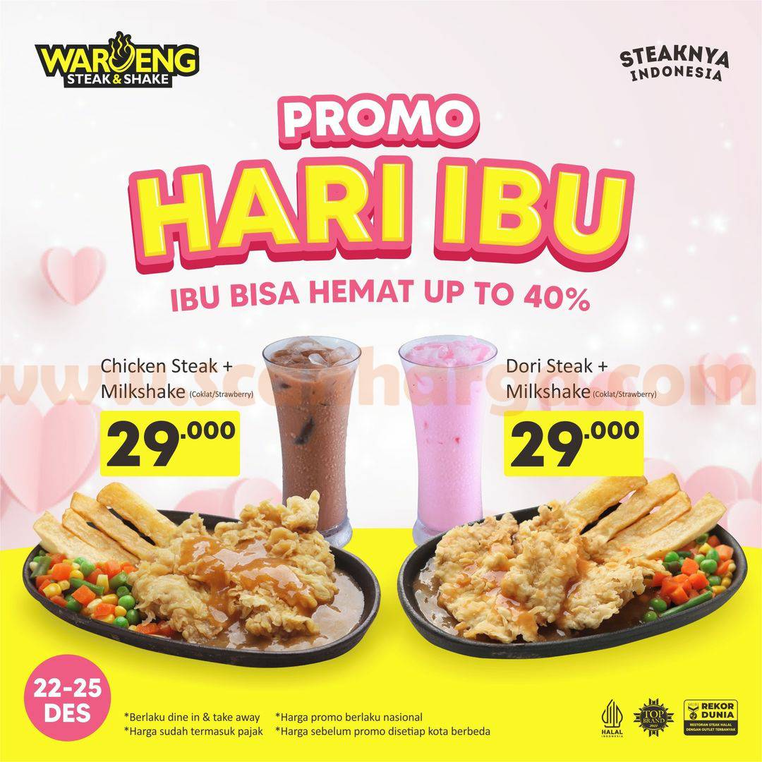 Promo Waroeng Steak Spesial Hari Ibu | 22-25 Desember 2022