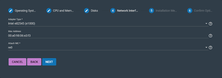 FreeNas Virtual Machine Step 4