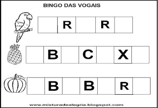 Bingo para alfabetização