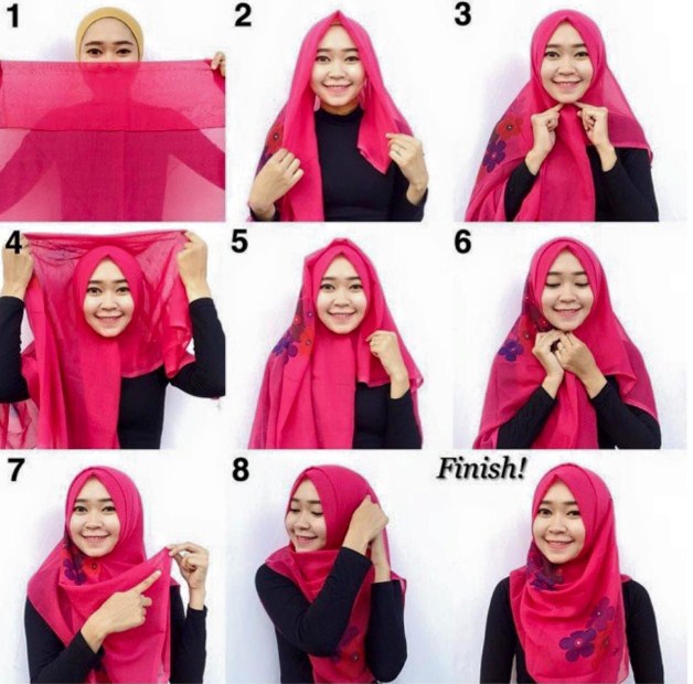 10 Tutorial Hijab  Simple Untuk Kuliah  1000 Jilbab Cantik