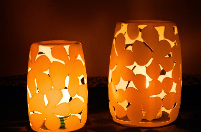 Cara Membuat Lampion  Cantik dari Gelas Bekas dan Kertas Bekas