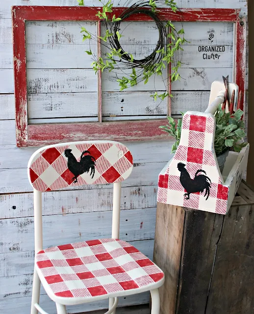 Buffalo Check Your Home and Garden Decor #stencil #oldsignstencils #buffalocheck #buffaloplaid #upcycle #repurpose #Christmas #junkgarden #signs