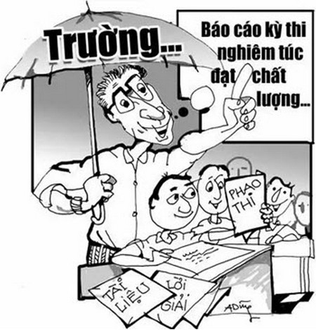 Biếm họa gian lận trong thi cử