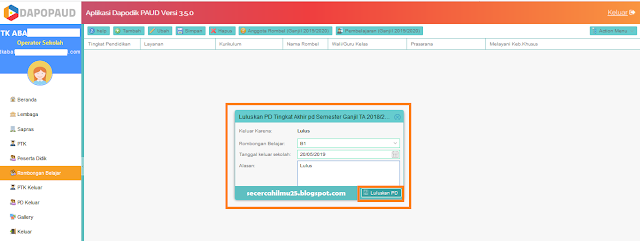 halaman Luluskan PD Tingkat Akhir pada Semester Ganjil 2018/2019