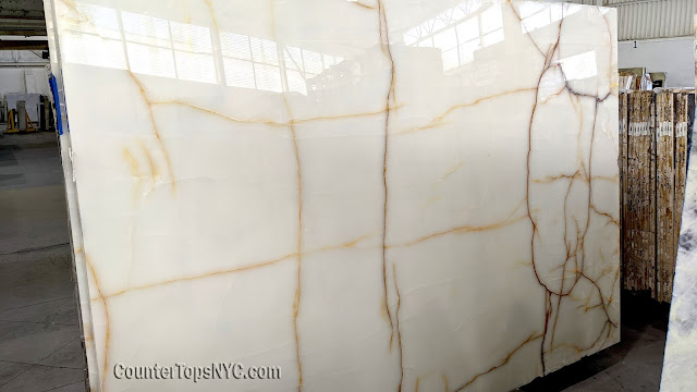 White Onyx With Gold Veins NYC