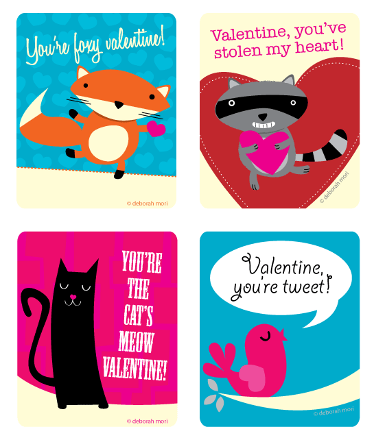 Here are some Valentine cards for you to print out for your own personal use